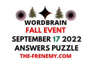 WordBrain Fall Event September 17 2022 Answes and Solution