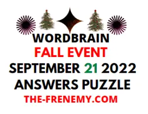 WordBrain Fall Event September 21 2022 Answers and Solution