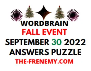 WordBrain Fall Event September 30 2022 Answers and Solution