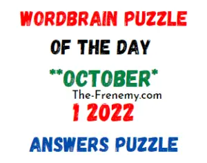 WordBrain Puzzle of the Day October 1 2022 Answers and Solution