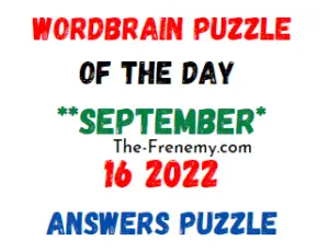 WordBrain Puzzle of the Day September 16 2022 Answers