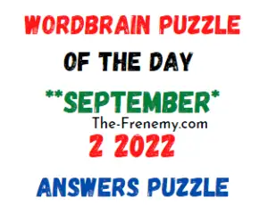 WordBrain Puzzle of the Day September 2 2022 Answers