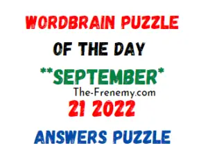 WordBrain Puzzle of the Day September 21 2022 Answers