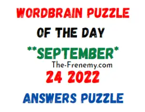 WordBrain Puzzle of the Day September 24 2022 Answers