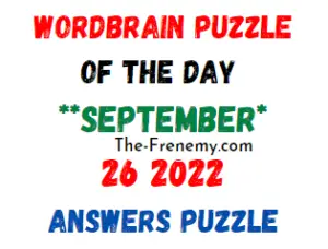 WordBrain Puzzle of the Day September 26 2022 Answers and Solution