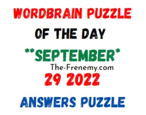 WordBrain Puzzle of the Day September 29 2022 Answers and Solution