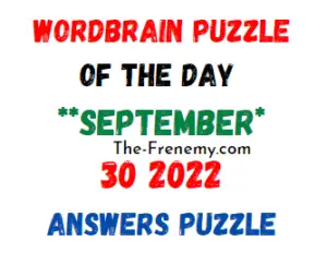 WordBrain Puzzle of the Day September 30 2022 Answers and Solution