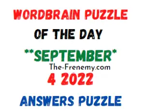WordBrain Puzzle of the Day September 4 2022 Answers
