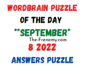 WordBrain Puzzle of the Day September 8 2022 Answers