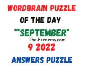 WordBrain Puzzle of the Day September 9 2022 Answers