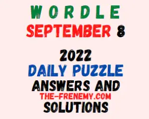 Wordle September 8 2022 Answers Puzzle and Solution