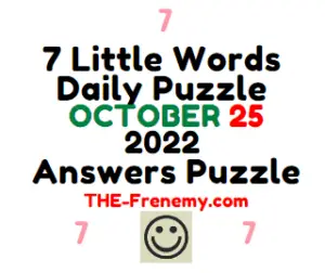 7 Little Words October 25 2022 Answers and Solution