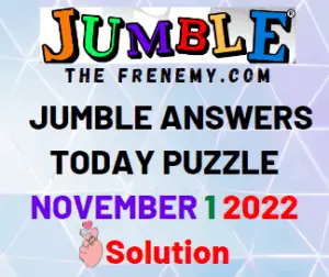 Daily Jumble November 1 2022 Answers and Solution