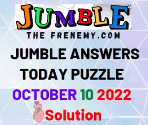 Daily Jumble October 10 2022 Answers Puzzle for Today