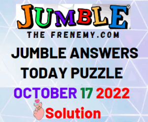 Daily Jumble October 17 2022 Answers for Today