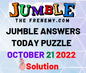 Daily Jumble October 21 2022 Answers Puzzle for Today