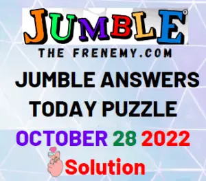 Daily Jumble October 28 2022 Answers Puzzle for Today