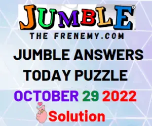 Daily Jumble October 29 2022 Answers Puzzle for Today