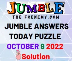 Daily Jumble October 9 2022 Answers Puzzle for Today