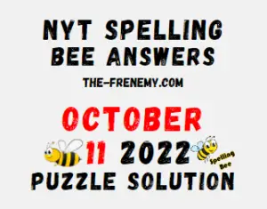 Nyt Spelling Bee Answers October 11 2022 Solution