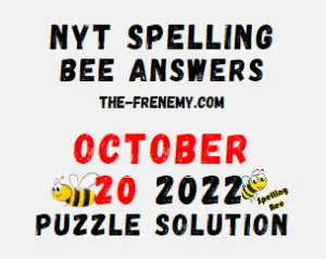 Nyt Spelling Bee October 20 2022 Answers Puzzle