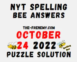 Nyt Spelling Bee October 24 2022 Answers Puzzle for Today
