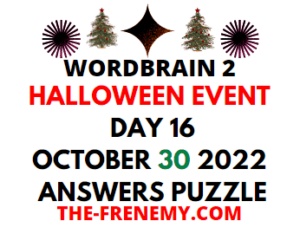 WordBrain 2 Halloween Event Day 16 October 30 2022 Answers