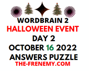 WordBrain 2 Halloween Event Day 2 October 16 2022 Answers