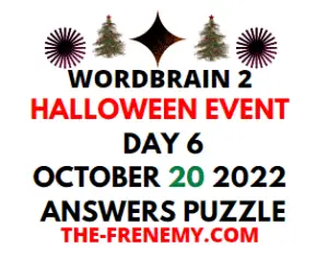 WordBrain 2 Halloween Event Day 6 October 20 2022 Answers