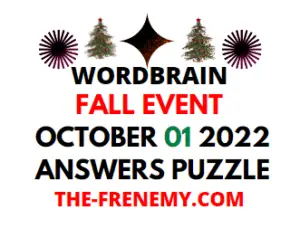 WordBrain Fall Event October 1 2022 Answers and Solution