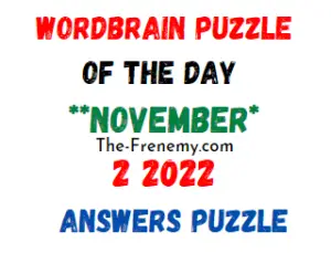 WordBrain Puzzle of the Day November 2 2022 Answers and Solution