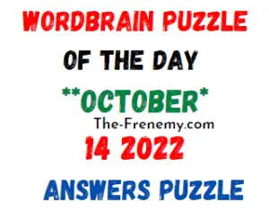 WordBrain Puzzle of the Day October 14 2022 Answers and Solution