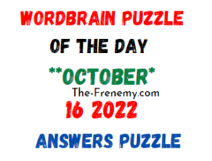 WordBrain Puzzle of the Day October 16 2022 Answers and Solution