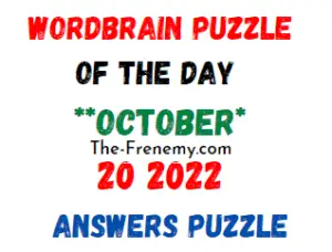WordBrain Puzzle of the Day October 20 2022 Answers and Solution