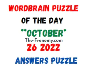 WordBrain Puzzle of the Day October 26 2022 Answers and Solution