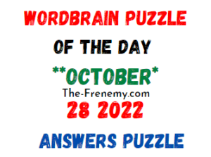 WordBrain Puzzle of the Day October 28 2022 Answers and Solution