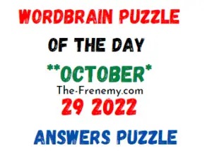 WordBrain Puzzle of the Day October 29 2022 Answers and Solution