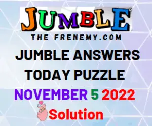 Daily Jumble November 5 2022 Answers and Solution
