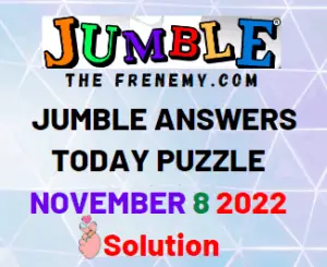 Daily Jumble November 8 2022 Answers and Solution
