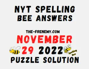 Nyt Spelling Bee Answers November 29 2022 Solution