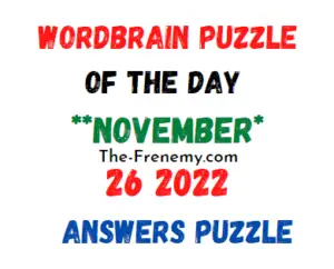 WordBrain Puzzle of The Day November 26 2022 Answers and Solution