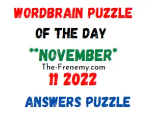 WordBrain Puzzle of the Day November 11 2022 Answer and Solution