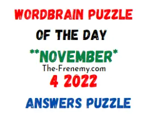 WordBrain Puzzle of the Day November 4 2022 Answers and Solution