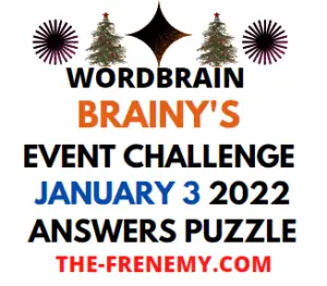 WordBrain Brainys Event January 3 2022 Answers and Solution