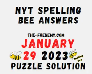 NYT Spelling Bee Answers January 29 2023 Solution
