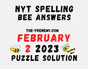 NYT Spelling Bee Answers for February 2 2023 Solution