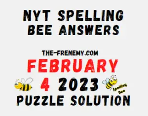 NYT Spelling Bee Answers for February 4 2023 Solution