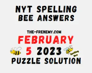 NYT Spelling Bee Answers for February 5 2023 Solution
