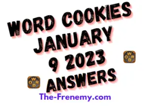 Word Cookies Daily Puzzle Challenge January 9 2023 Answers and Solution