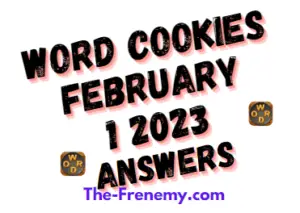 Word Cookies Daily Puzzle February 1 2023 Answers and Solution